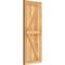 Ekena Millwork Framed Board-n-Batten Shutters w/Z-Bar, Rough Sawn Western Red Cedar, 16 1/8W x 40H, PR RBF06Z16X040RWR - alternate 3